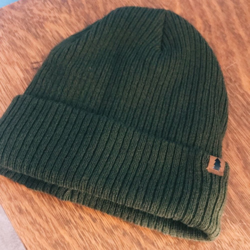 Green Fleece Lined Beanie